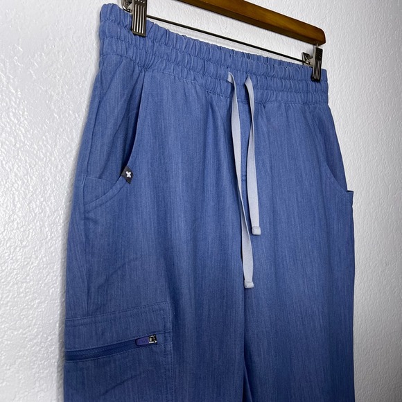 Figs Catarina Top Uman Jogger Pants Scrub Set Heathered Indigo WomensSmall - Picture 5 of 11